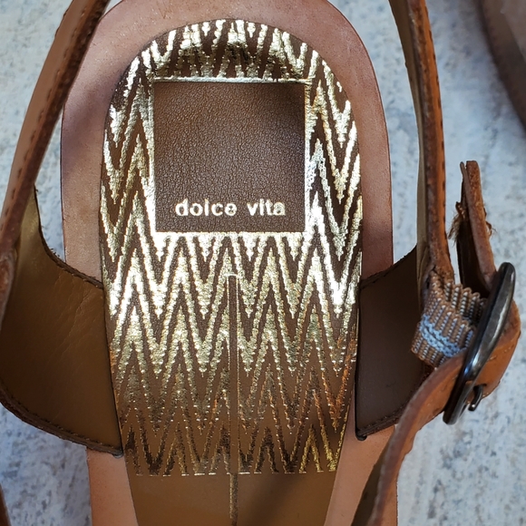 Dolce vita leather and cork platform sandal - Picture 14 of 16